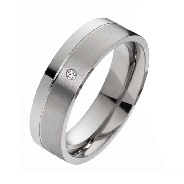 Preview: Markanter 6mm oder 8mm breiter Titanring T082