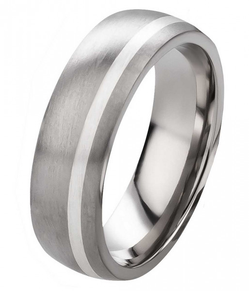 925 Silber in Titanringe T087 breite 6mm und matt