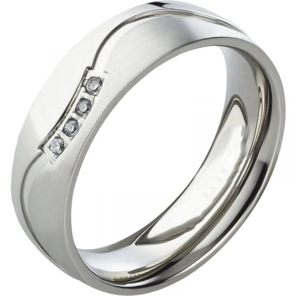 Preview: Damenring Edelstahl edles Finish AB1758