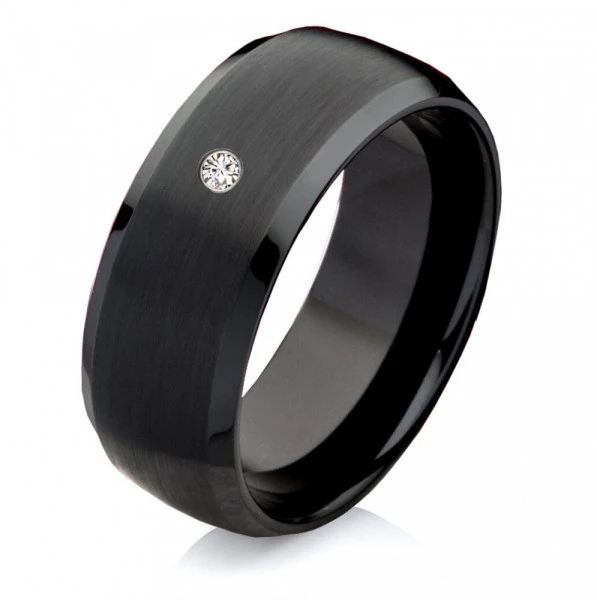 Partnerringe Wolframringe PW152 mit Zirkonia Partnerringe Wolframringe PW152 mit Zirkonia