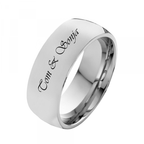 Elegante Ring E178 mit Außengravur