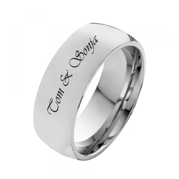 Elegante Ring E178 mit Außengravur