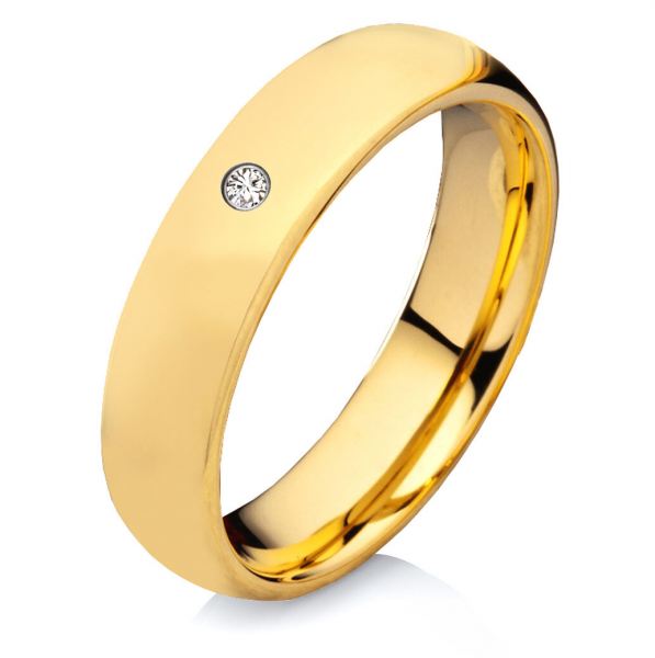 Preview: Damenring Wolframring W755D mit Zirkonia -Gravur