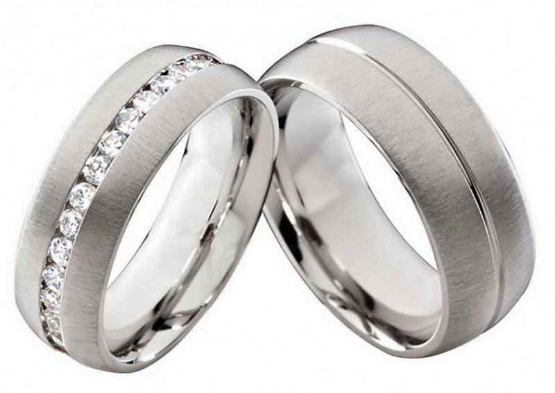 Preview: Edelstahlringe als Partnerringe E158s