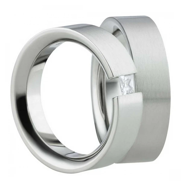 Partnerringe Edelstahl AB1478-AB1479 und Gravur