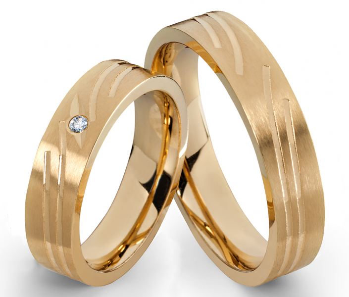 Preview: Edelstahlringe E032 mit Zirkonia und Gravur