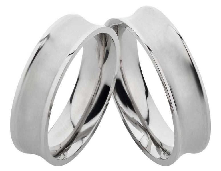 Preview: Schmale Edelstahlringe E066 Unisex mit Gravur