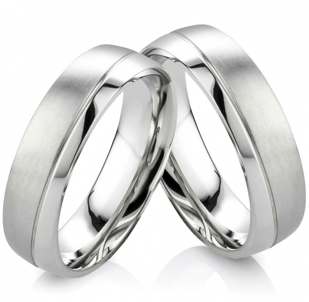 Edelstahlringe E139 ohne Stein mit Gravur