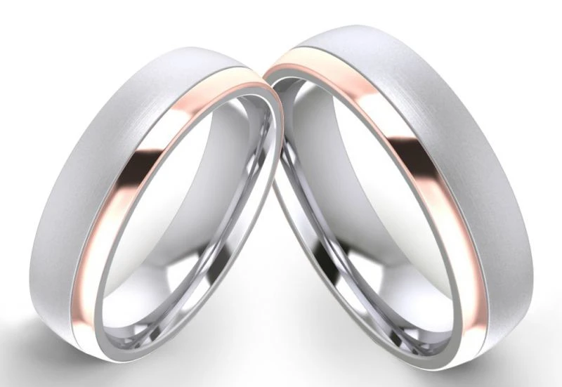 Edelstahlringe E151 mit Roséfarbiger Beschichtung