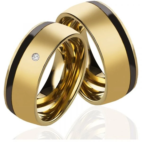 Edelstahlringe MOR22 mit Diamant