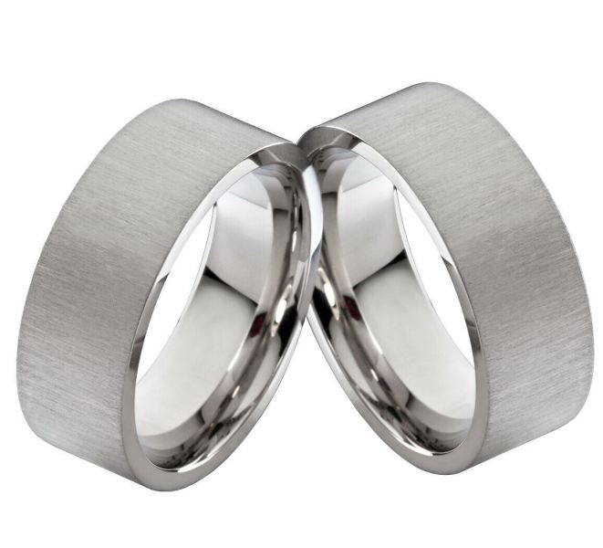 Unisex Partnerringe Freundschaftsringe aus Edelstahl mit Lasergravur H079