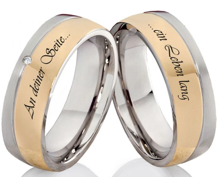 Edelstahlringe P304 mitritt Zirkonia oder Diamant