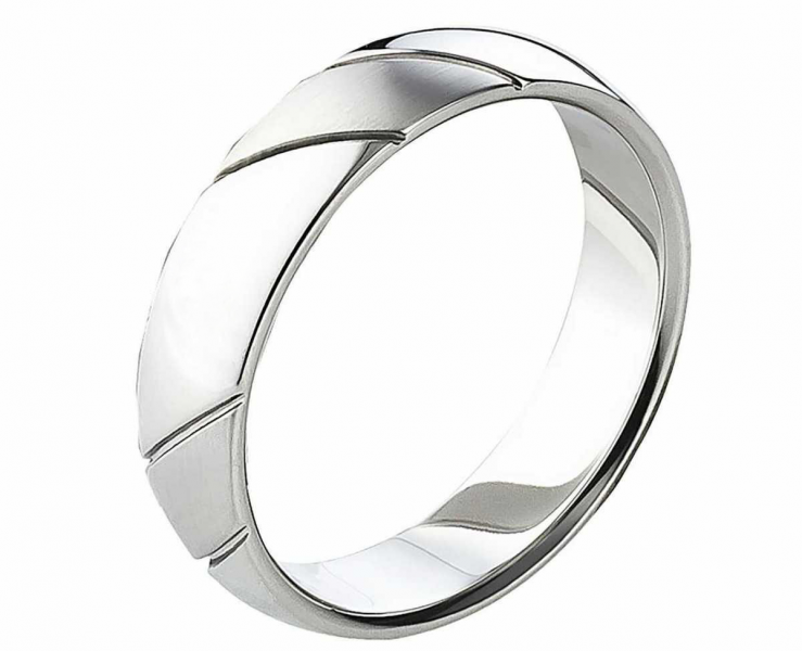 Preview: Edelstahl Herrenring schlicht Design AB1553