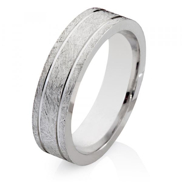 Preview: Ring aus massivem Silber SP98 mit Innengravur, zeitloses Design.