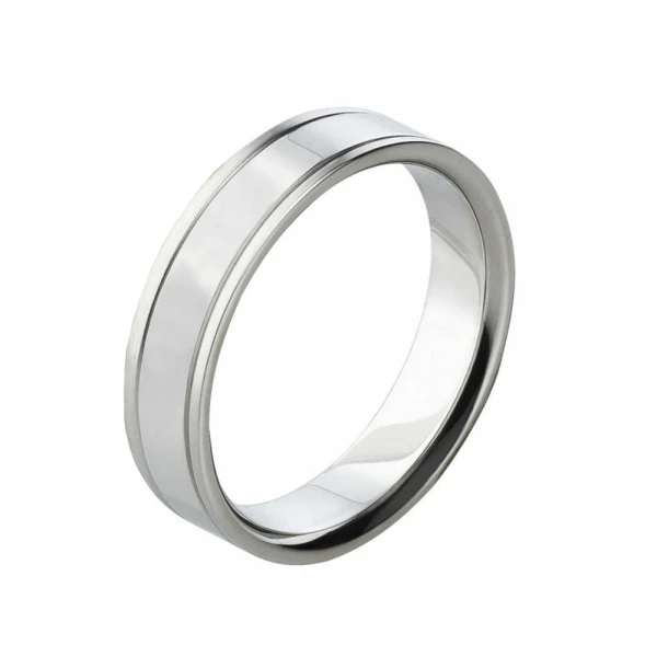 Titanringe AB1586-AB1587 mit Zirkonia, 5mm breit