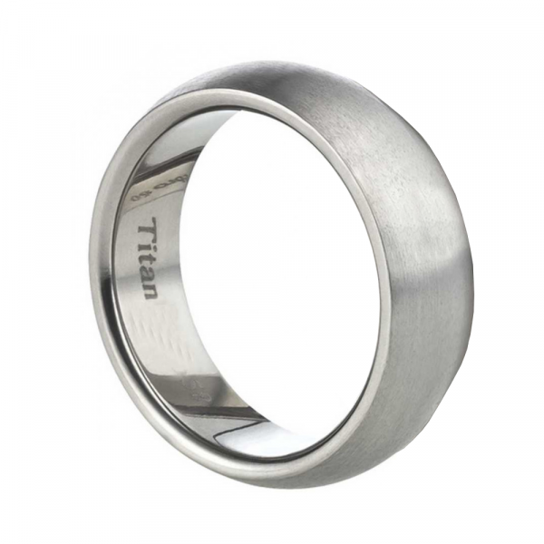 Preview: Matt 7mm breite Titanring AB181 Gravur