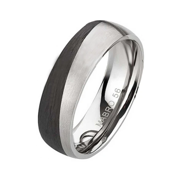 Herrenring Titan Carbon AB3855 – Modern & Elegant