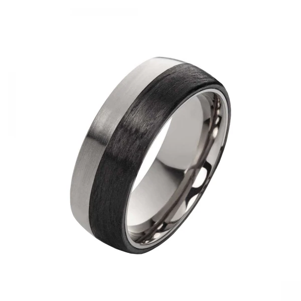 Titan Carbonring CT02 mit Gravur – Elegant & Robust