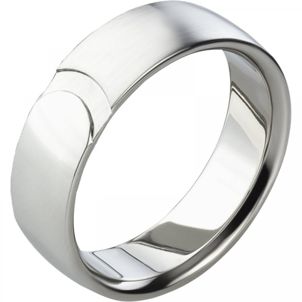 Preview: Edelstahl Herrenring mit feiner Gravur AB1569