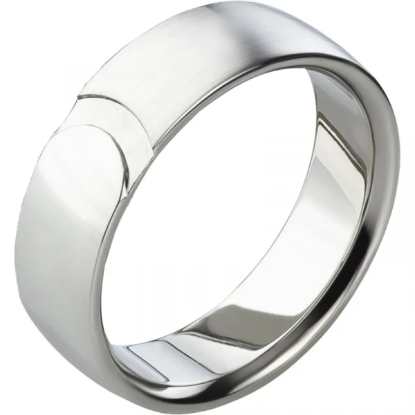 Edelstahl Herrenring mit feiner Gravur AB1569