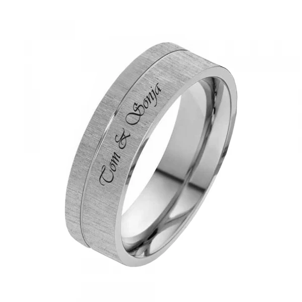 Herrenring Edelstahl HE095 mit Außengravur