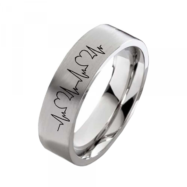 Preview: Ring aus Edelstahle für Sie & Ihn gravierbar E049