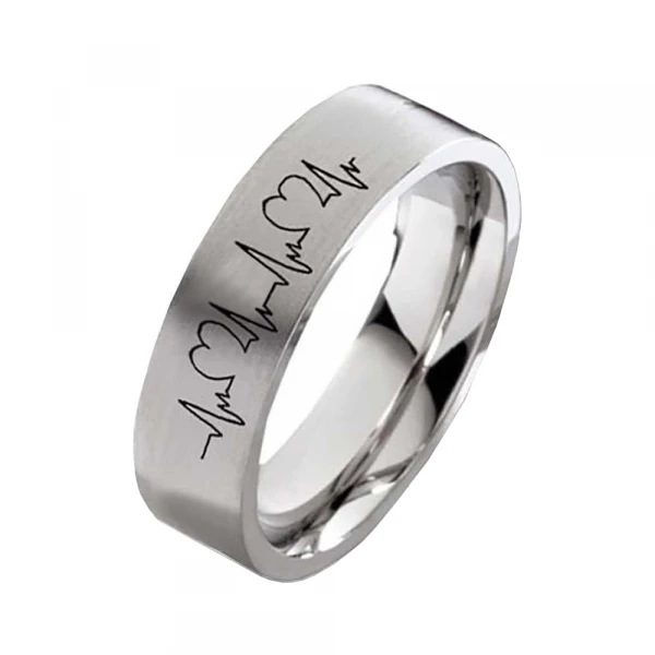 Ring aus Edelstahle für Sie & Ihn gravierbar PE049