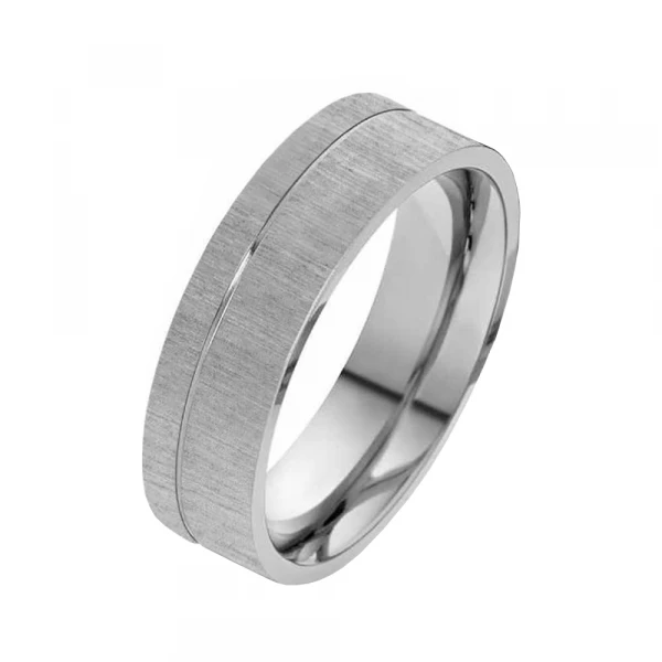 Herrenring Edelstahl HE051 ohne Stein mit Gravur