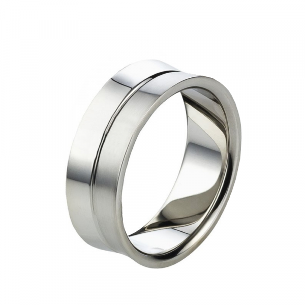 Preview: Herrenring LUC44 mit Glanzrille