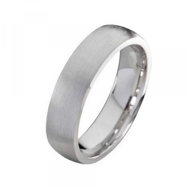 Preview: Eleganter Herrenring ohne Stein aus Silber, schlichtes und modernes Design.