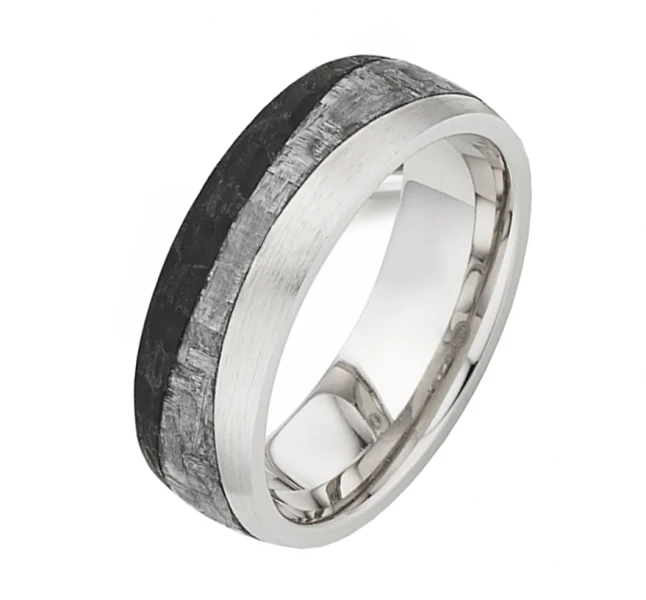 Silber Carbonring SR1945 mit Gravur