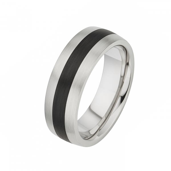 Preview: Silber Carbonring SR1941 mit Gravur