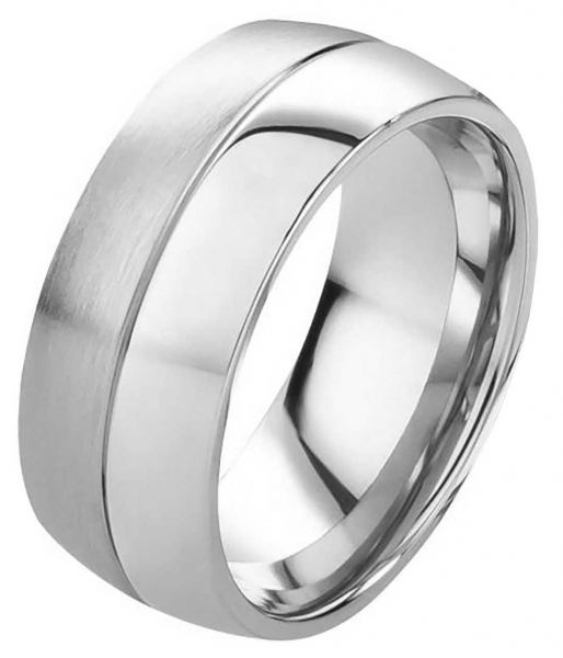 Herrenring Edelstahl HE016 ohne Stein mit Gravur