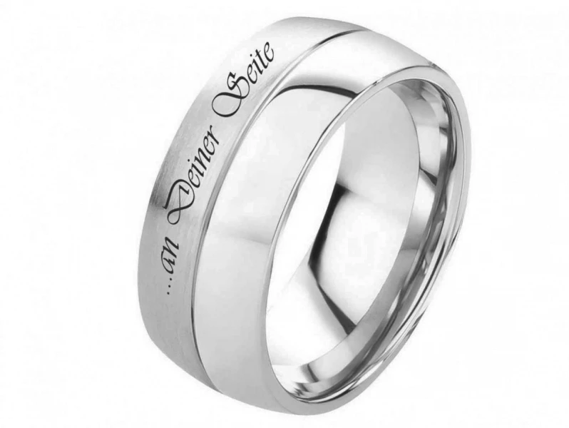 Herrenring Edelstahl HE136 mit Außengravur