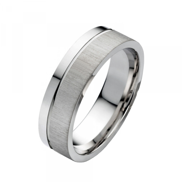 Preview: Stylevoller Herrenring E973 mit Außengravur