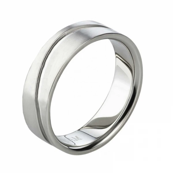 Langlebige Edelstahl Herrenring glänzend AB1561