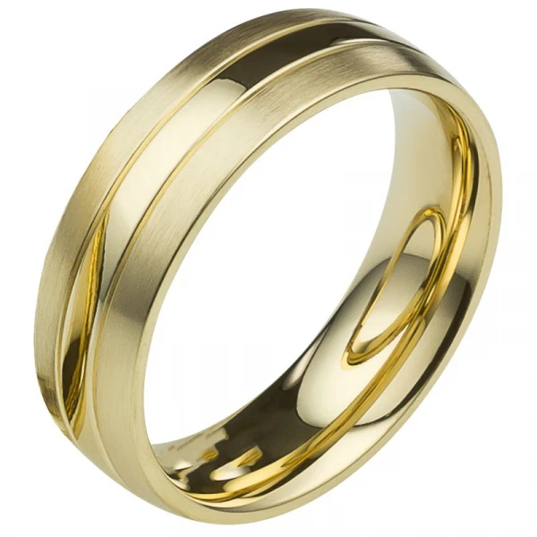 Herrenring MOR24 mit goldfarbiger Beschichtung