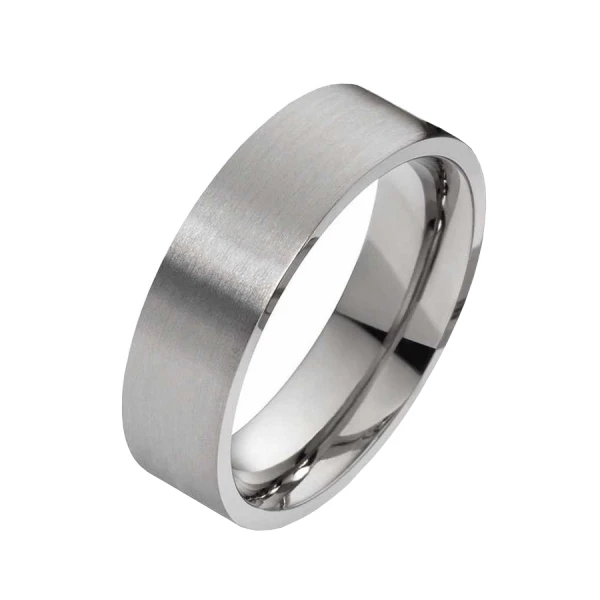 Mattierter Herrenring MOR26 mit Stein Gravur