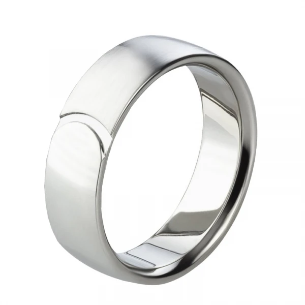 Herrenring Titan MOR84 6mm breite mit Gravur