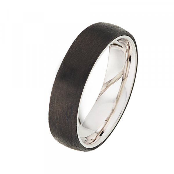 Preview: Silber Carbonring SR1947 mit Gravur