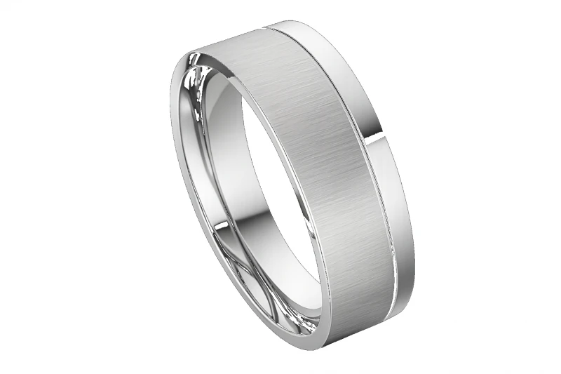 Titanringe 6mm oder 8mm breit T008 mit Zirkonia