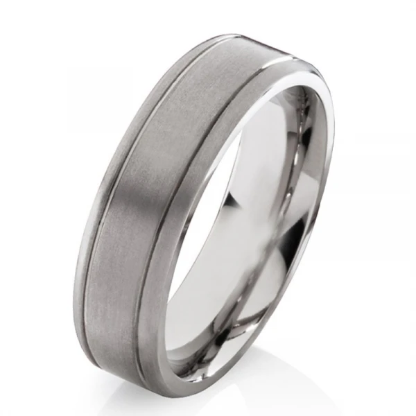 Titanring PT017 mit mattierter Oberfläche