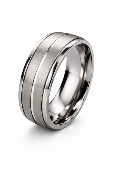 Titanringe voll im Trend T037 breite 8mm + Glanzrillen