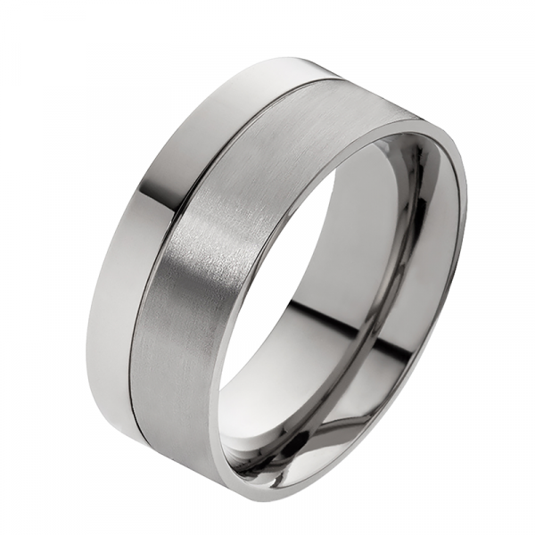 Preview: Markanter 6mm oder 8mm breite Herrenring T082