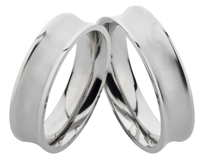 Partnerringe Edelstahlringe PE066 ohne Stein