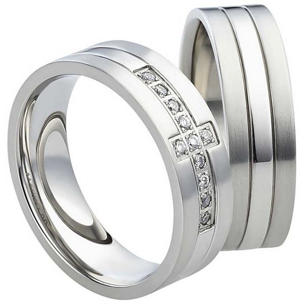 Preview: Edelstahlringe für Damen & Herren AB834-AB835