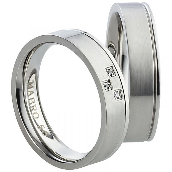 Preview: Edle Edelstahlringe schlicht Design AB1774-AB1775