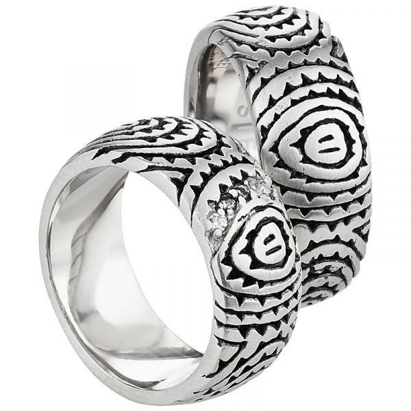 Partnerringe Edelstahl AB2620-AB2621 und Gravur