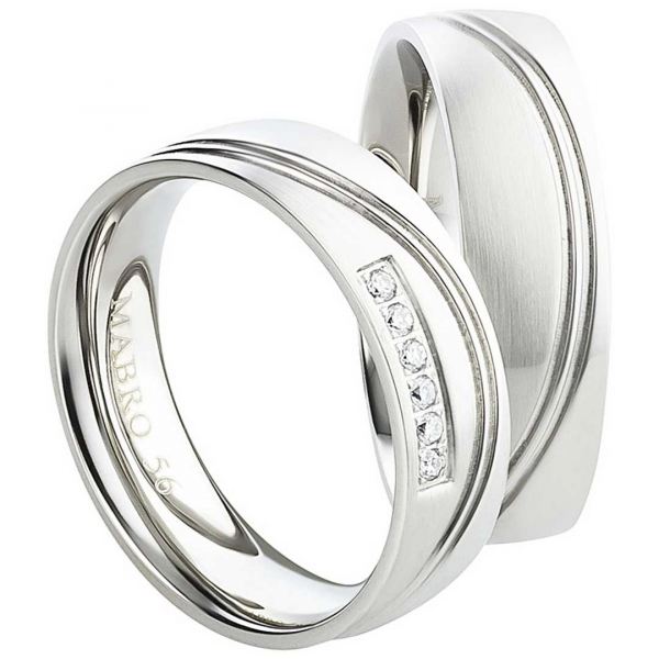 Preview: Klassische Edelstahlringe elegant AB1762-AB1763