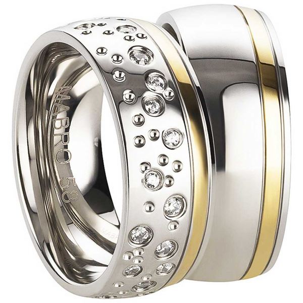 Partnerringe Edelstahl AB3202-AB3203 und Gravur